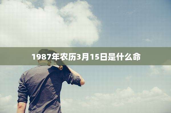 1987年农历3月15日是什么命
