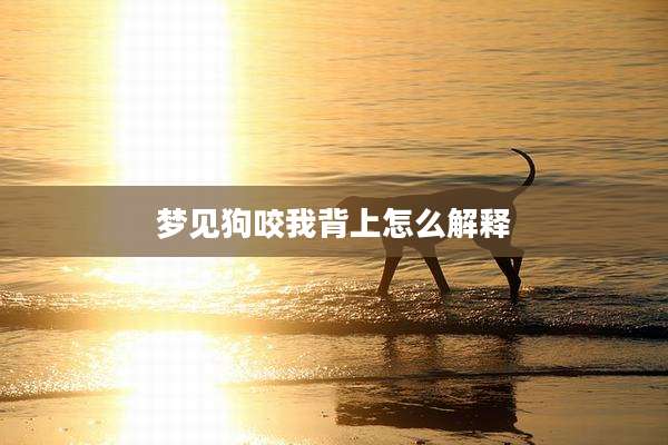 梦见狗咬我背上怎么解释