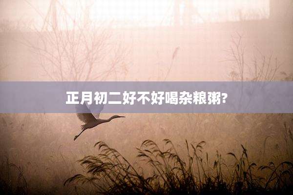 正月初二好不好喝杂粮粥?