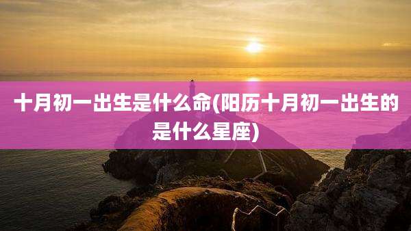 十月初一出生是什么命(阳历十月初一出生的是什么星座)