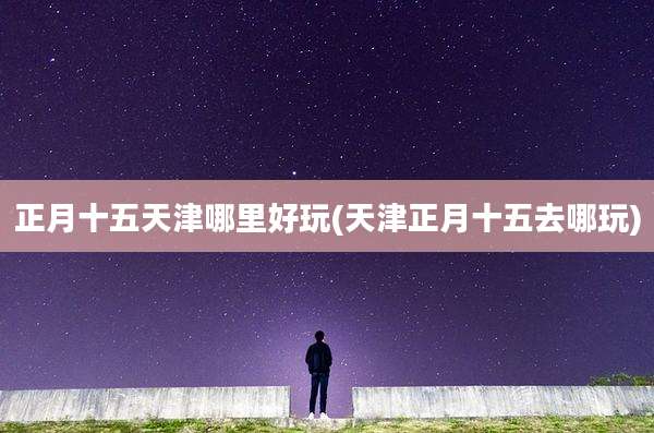 正月十五天津哪里好玩(天津正月十五去哪玩)