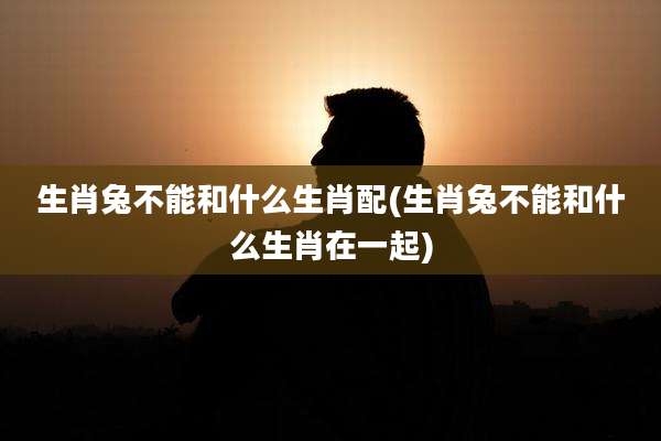 生肖兔不能和什么生肖配(生肖兔不能和什么生肖在一起)