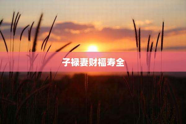子禄妻财福寿全