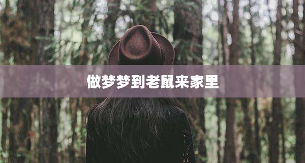 做梦梦到老鼠来家里