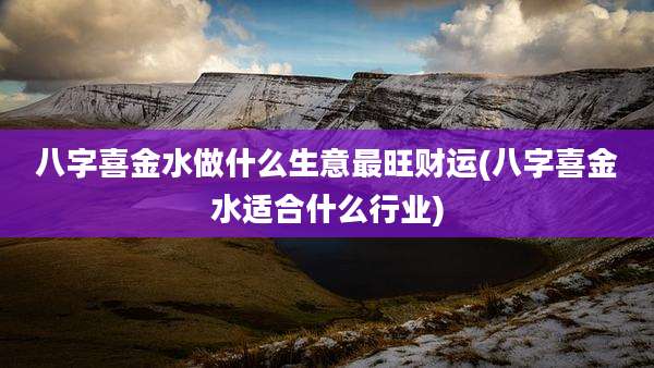 八字喜金水做什么生意最旺财运(八字喜金水适合什么行业)