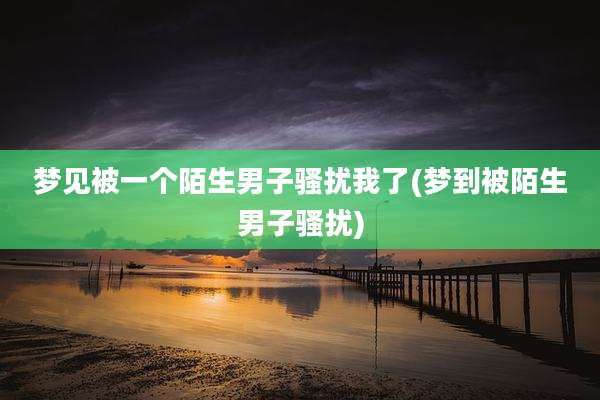 梦见被一个陌生男子骚扰我了(梦到被陌生男子骚扰)
