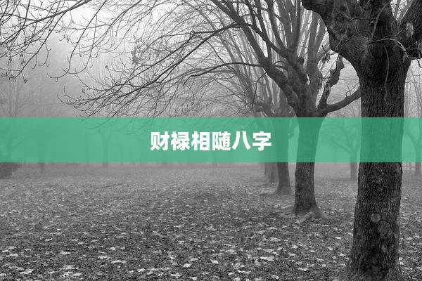 财禄相随八字