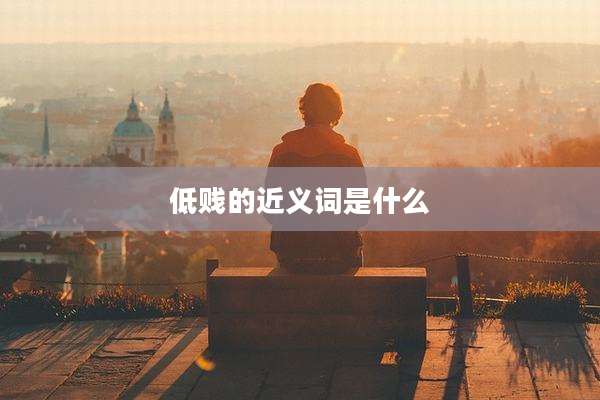 低贱的近义词是什么
