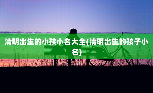 清明出生的小孩小名大全(清明出生的孩子小名)
