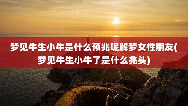 梦见牛生小牛是什么预兆呢解梦女性朋友(梦见牛生小牛了是什么兆头)