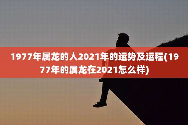 1977年属龙的人2021年的运势及运程(1977年的属龙在2021怎么样)