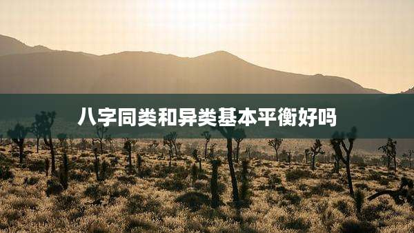 八字同类和异类基本平衡好吗