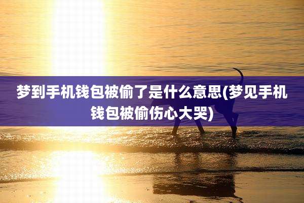 梦到手机钱包被偷了是什么意思(梦见手机钱包被偷伤心大哭)