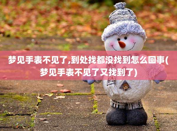 梦见手表不见了,到处找都没找到怎么回事(梦见手表不见了又找到了)