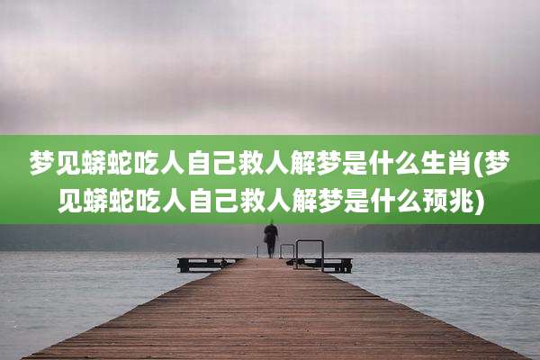 梦见蟒蛇吃人自己救人解梦是什么生肖(梦见蟒蛇吃人自己救人解梦是什么预兆)