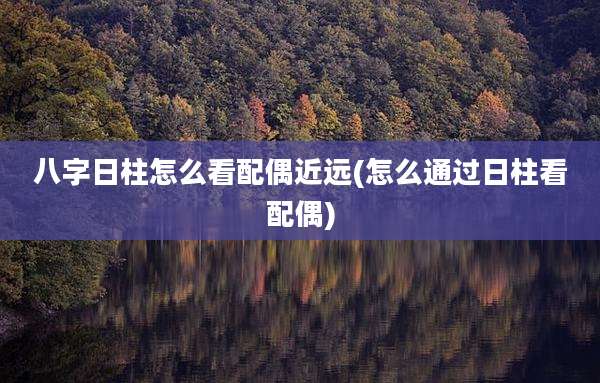 八字日柱怎么看配偶近远(怎么通过日柱看配偶)