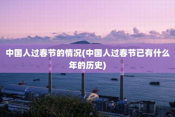 中国人过春节的情况(中国人过春节已有什么年的历史)
