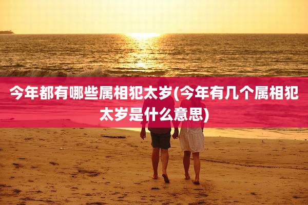 今年都有哪些属相犯太岁(今年有几个属相犯太岁是什么意思)
