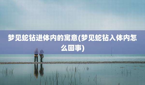 梦见蛇钻进体内的寓意(梦见蛇钻入体内怎么回事)