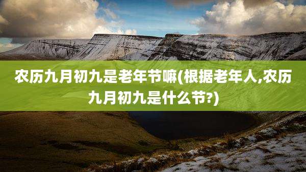 农历九月初九是老年节嘛(根据老年人,农历九月初九是什么节?)