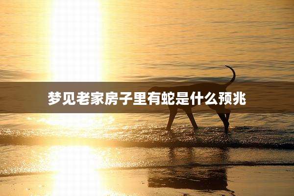 梦见老家房子里有蛇是什么预兆