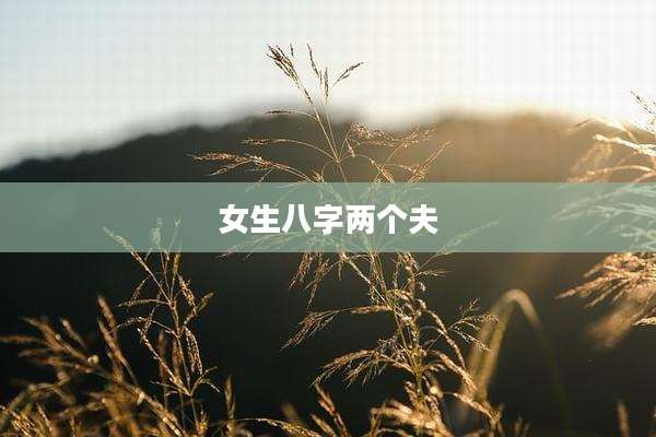 女生八字两个夫
