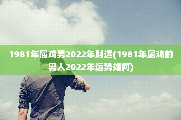 1981年属鸡男2022年财运(1981年属鸡的男人2022年运势如何)