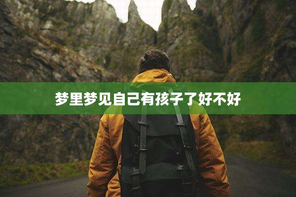 梦里梦见自己有孩子了好不好