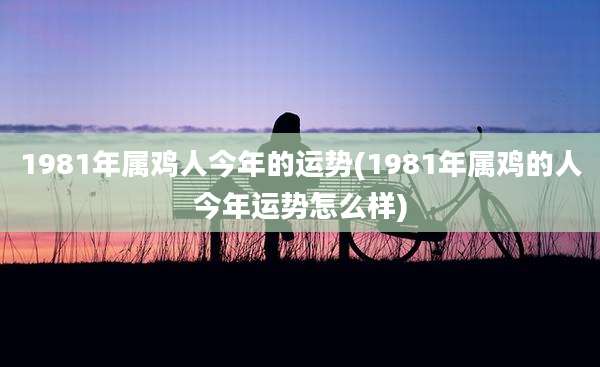 1981年属鸡人今年的运势(1981年属鸡的人今年运势怎么样)