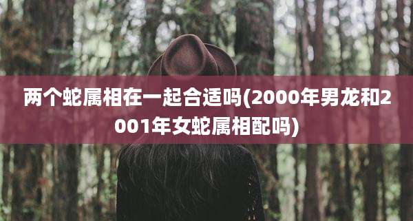 两个蛇属相在一起合适吗(2000年男龙和2001年女蛇属相配吗)