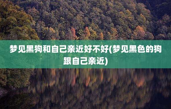 梦见黑狗和自己亲近好不好(梦见黑色的狗跟自己亲近)