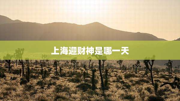 上海迎财神是哪一天