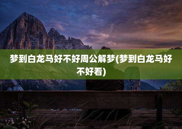 梦到白龙马好不好周公解梦(梦到白龙马好不好看)