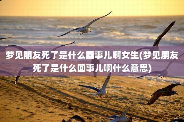 梦见朋友死了是什么回事儿啊女生(梦见朋友死了是什么回事儿啊什么意思)