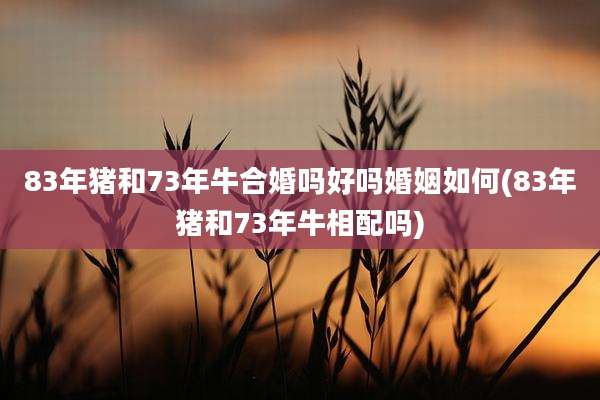 83年猪和73年牛合婚吗好吗婚姻如何(83年猪和73年牛相配吗)