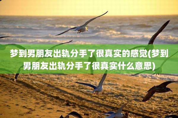 梦到男朋友出轨分手了很真实的感觉(梦到男朋友出轨分手了很真实什么意思)