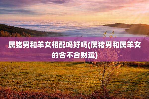 属猪男和羊女相配吗好吗(属猪男和属羊女的合不合财运)