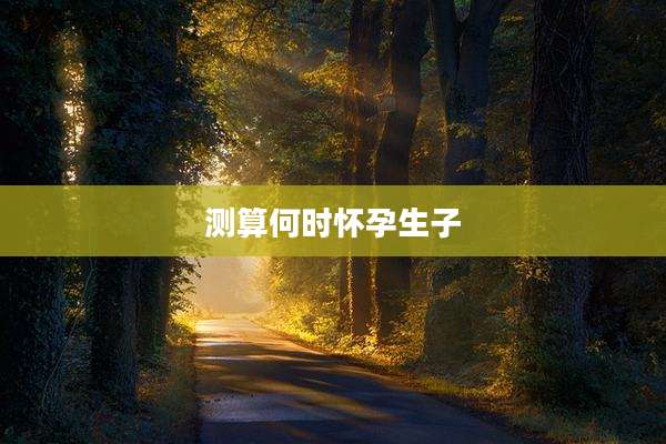 测算何时怀孕生子