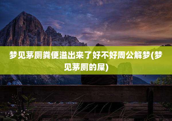 梦见茅厕粪便溢出来了好不好周公解梦(梦见茅厕的屎)