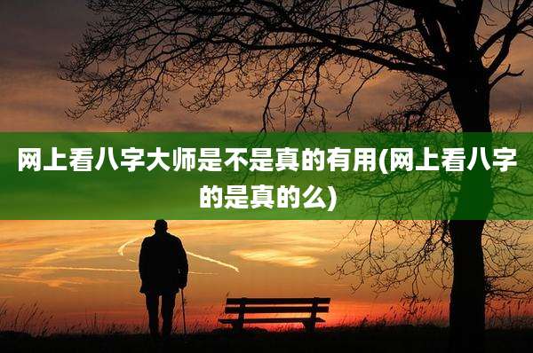 网上看八字大师是不是真的有用(网上看八字的是真的么)