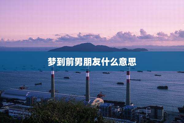 梦到前男朋友什么意思