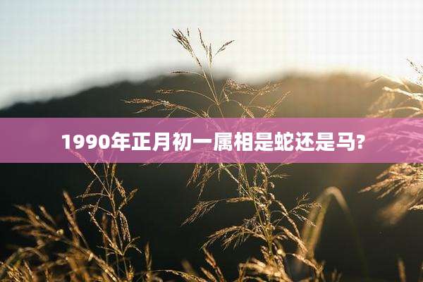 1990年正月初一属相是蛇还是马?