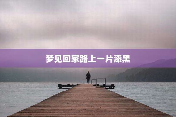 梦见回家路上一片漆黑