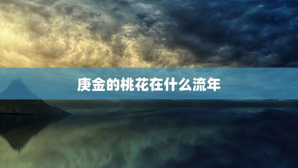 庚金的桃花在什么流年