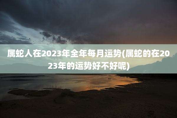 属蛇人在2023年全年每月运势(属蛇的在2023年的运势好不好呢)