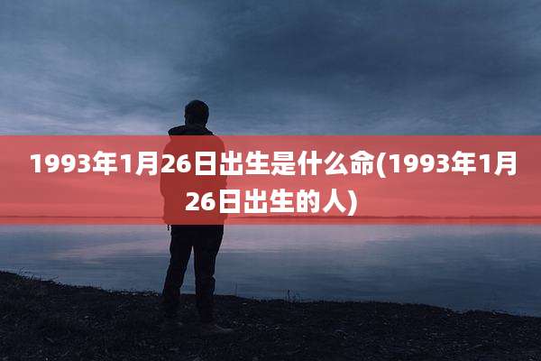 1993年1月26日出生是什么命(1993年1月26日出生的人)