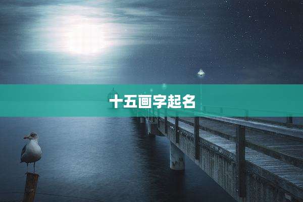 十五画字起名