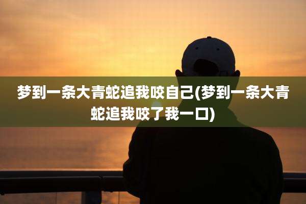 梦到一条大青蛇追我咬自己(梦到一条大青蛇追我咬了我一口)