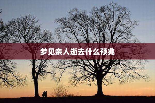 梦见亲人逝去什么预兆