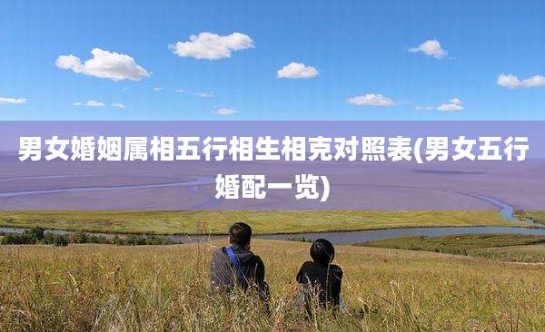 男女婚姻属相五行相生相克对照表(男女五行婚配一览)